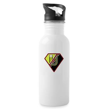 Superdortmund by fedor zkandal - Trinkflasche mit integriertem Trinkhalm - Weiß - Rechts