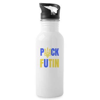 Puck Futin - Water bottle with straw - white - Right