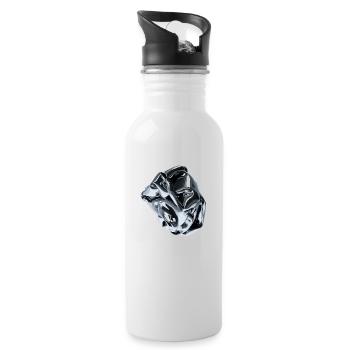Futuristic 3D - Water bottle with straw - white - Right
