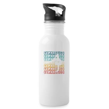 Gymnastics Sports Gymnastics Dancing Gymnast Dance - Water bottle with straw - white - Right