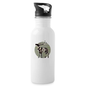 Deer - Water bottle with straw - white - Right