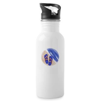 American Beach - Water bottle with straw - white - Right