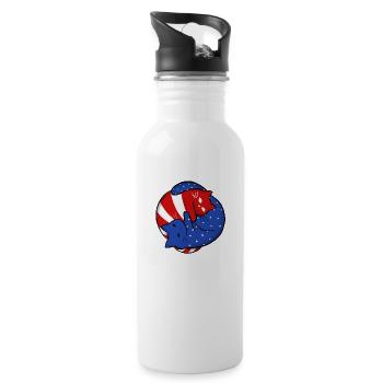 Americat - Water bottle with straw - white - Right
