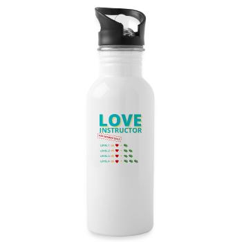 Love instructor for women only - Gourde avec paille intégrée - blanc - Droite