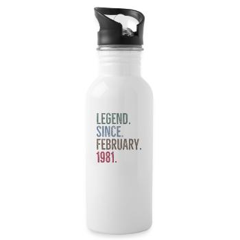 Légende depuis février 1981 - Gourde avec paille intégrée - blanc - Droite
