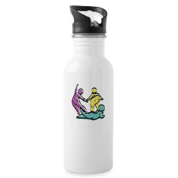 Rubens Mädchen - Trinkflasche mit integriertem Trinkhalm - Weiß - Rechts