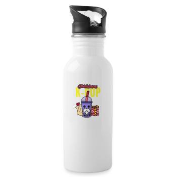KPOP CHRISTMAS 4 - Trinkflasche mit integriertem Trinkhalm - Weiß - Rechts
