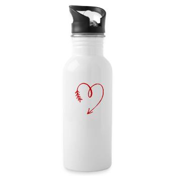 tonton cœur - Gourde avec paille intégrée - blanc - Droite