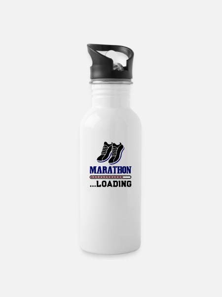 Chargement marathon - Gourde avec paille intégrée - blanc