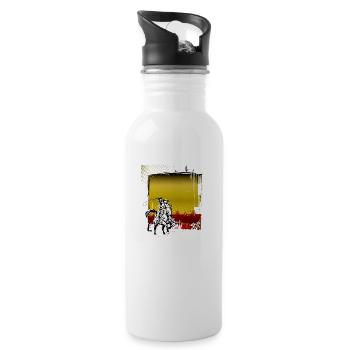 Cowboy Lustiger Cowboyhut Wild Western Country - Trinkflasche mit integriertem Trinkhalm - Weiß - Rechts