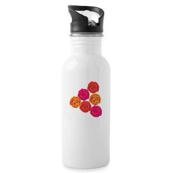 Florist Flower Plant Nature Gardener - Water bottle with straw - white - Right