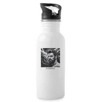 GREEK POSEIDON - Trinkflasche mit integriertem Trinkhalm - Weiß - Rechts