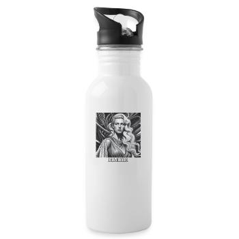 GREEK DEMETER - Trinkflasche mit integriertem Trinkhalm - Weiß - Rechts