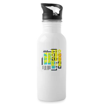 Carpe Diem Nutze den Tag - Trinkflasche mit integriertem Trinkhalm - Weiß - Rechts
