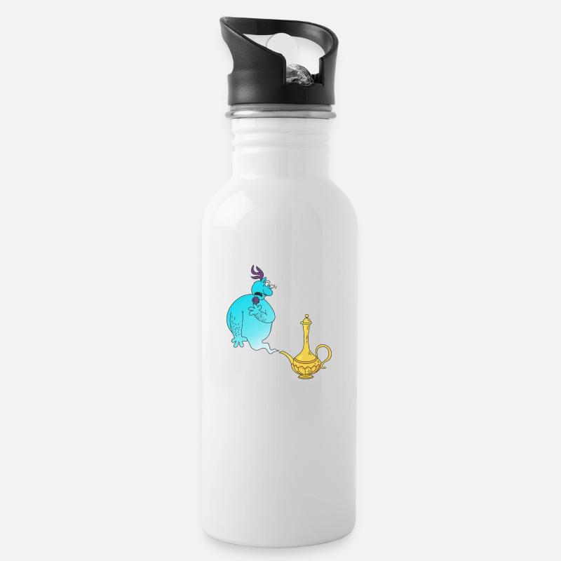 Gini Magic Lamp Genie - Water bottle with straw - white
