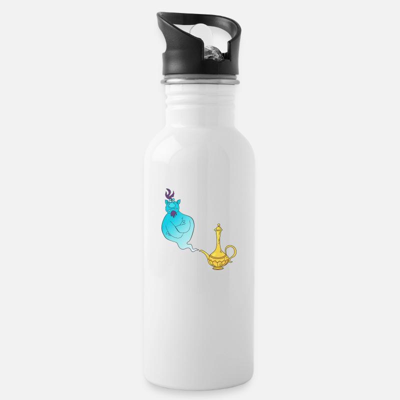 Gini Magic Lamp Genie - Water bottle with straw - white