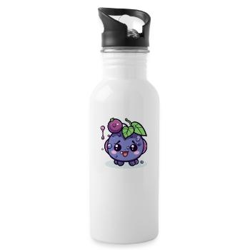 Miké petit raisin kawaii - Gourde avec paille intégrée - blanc - Droite
