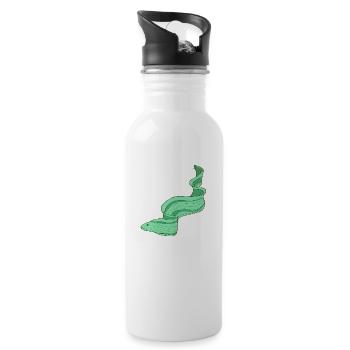 Meerestiere - Trinkflasche mit integriertem Trinkhalm - Weiß - Rechts