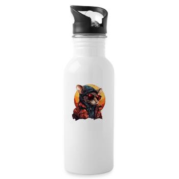 Mouse in the streets: survival in the concrete jungle - Water bottle with straw - white - Right