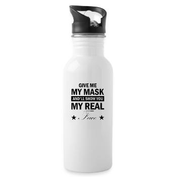 Paintball Airsoft - Water bottle with straw - white - Right