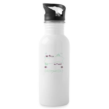 happy space ship birthday present night sky - Trinkflasche mit integriertem Trinkhalm - Weiß - Rechts