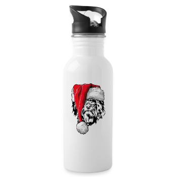 Santa Havaneser Weihnachten Hunde Hund Wilsigns - Trinkflasche mit integriertem Trinkhalm - Weiß - Rechts
