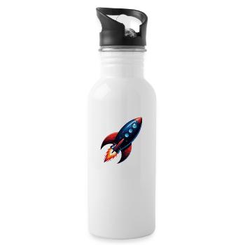 Rocket Launch Starter - Water bottle with straw - white - Right