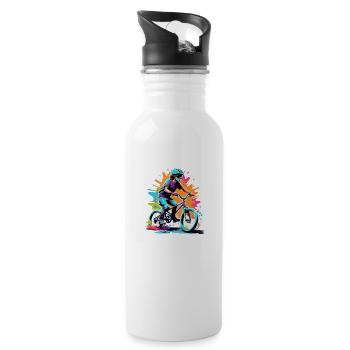 BMX - Cycling Bike - Water bottle with straw - white - Right
