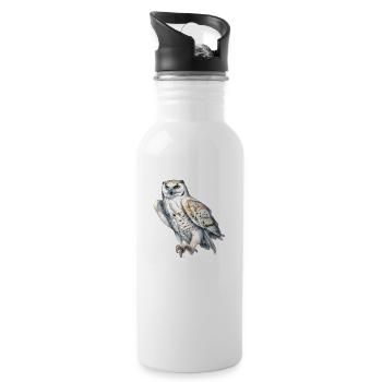 SnowyOwl 05 - Trinkflasche mit integriertem Trinkhalm - Weiß - Rechts