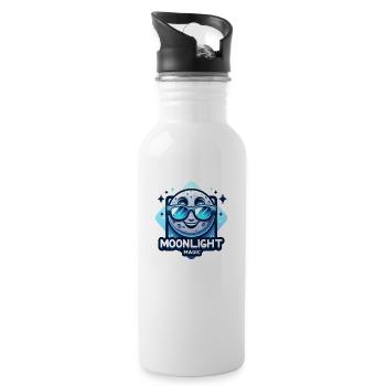 Moonlight Magic - Water bottle with straw - white - Right