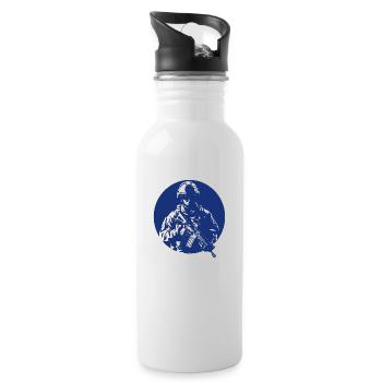 Army War Military Uniform Force Soldier Camouflage - Water bottle with straw - white - Right