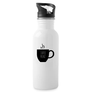 Kaffee - Trinkflasche mit integriertem Trinkhalm - Weiß - Rechts