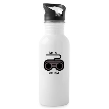 90s Kid - Water bottle with straw - white - Right