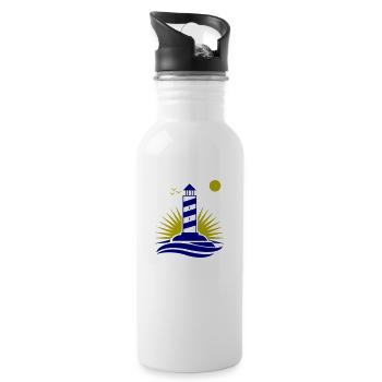 Phare - Gourde avec paille intégrée - blanc - Droite