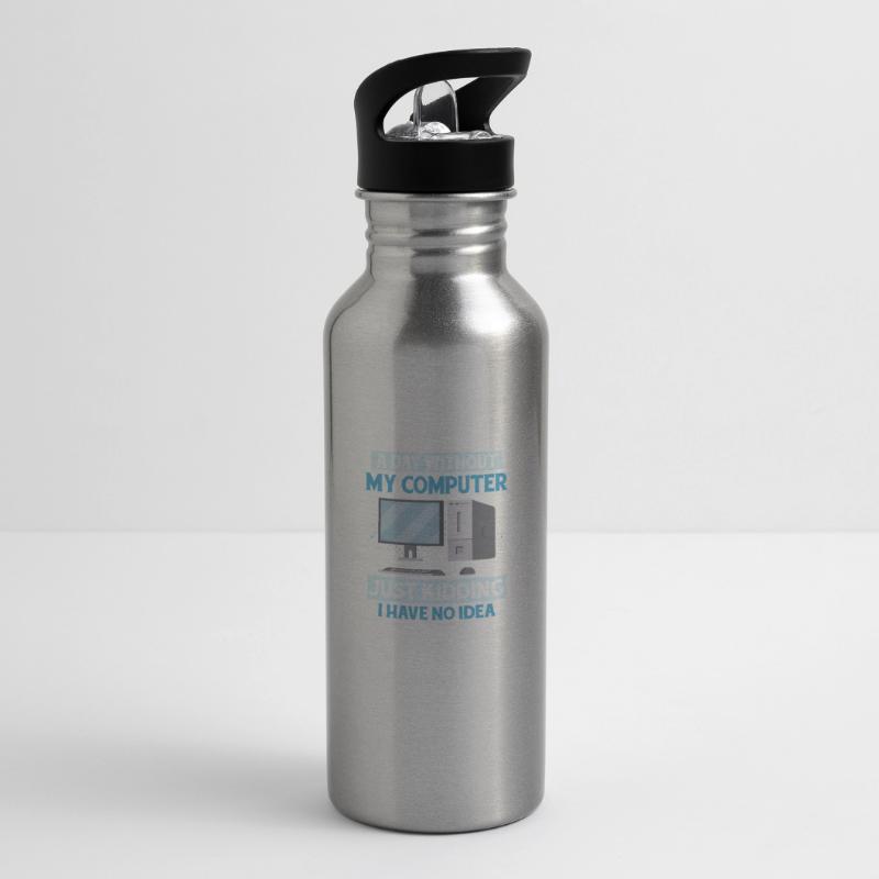 Never Worked In Tech Support Tech Support Computer Water bottle with straw