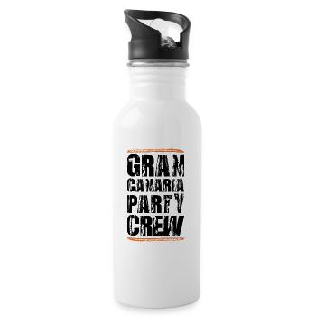 Gran Canaria Party Crew - Trinkflasche mit integriertem Trinkhalm - Weiß - Rechts