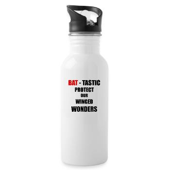 Save Our Winged Wonders - Water bottle with straw - white - Right