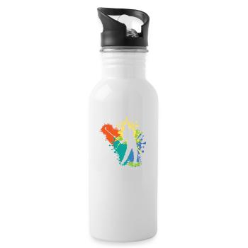 Belle idee cadeau design Golf - Gourde avec paille intégrée - blanc - Droite