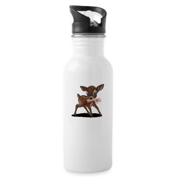Killer Fawn 06 2024 01 - Water bottle with straw - white - Right