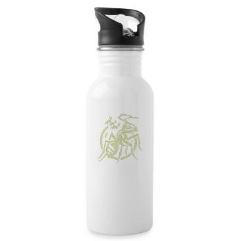 animal, bête, faune, espèce animale, art, forêt, flore - Gourde avec paille intégrée - blanc - Droite