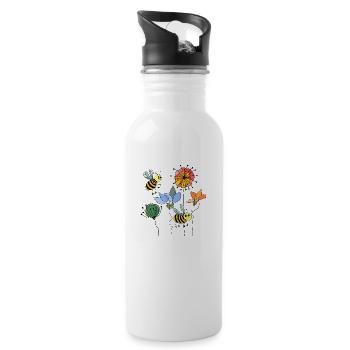 Insects - Water bottle with straw - white - Right