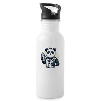 Panda Bear Cocktail Shaker - Water bottle with straw - white - Right
