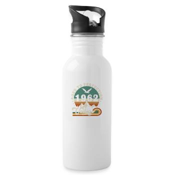 Aged to perfection 1963 Retro -Edition 2025. - Water bottle with straw - white - Right