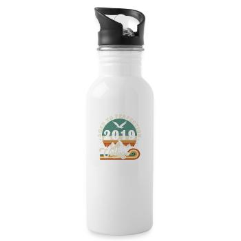 Aged to perfection 2019 Retro -Edition 2025. - Water bottle with straw - white - Right