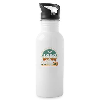 Aged to perfection 1992 Retro -Edition 2025. - Water bottle with straw - white - Right