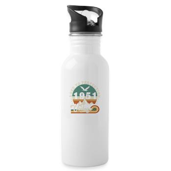 Aged to perfection 1951 Retro -Edition 2025. - Water bottle with straw - white - Right