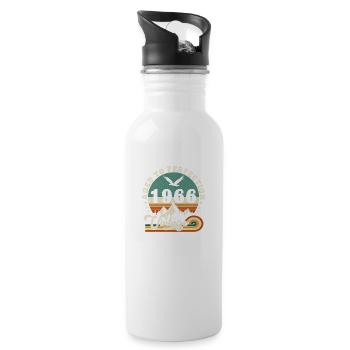 Aged to perfection 1966 Retro -Edition 2025. - Water bottle with straw - white - Right