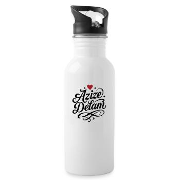 Azize, Delam, Persian, Iran - Water bottle with straw - white - Right