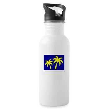 Urlauber Strand Tour - Trinkflasche mit integriertem Trinkhalm - Weiß - Rechts