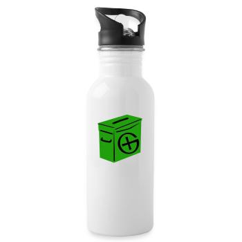 Geocaching: Ammo Can - Trinkflasche mit integriertem Trinkhalm - Weiß - Rechts